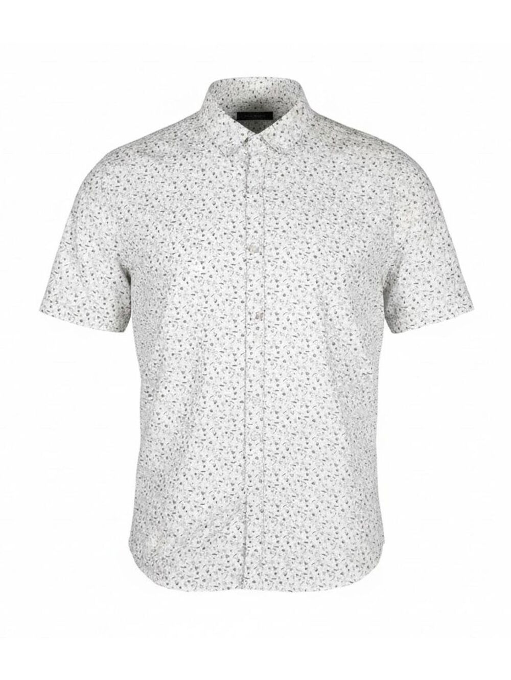 Floral Summer Denim & Flower Ricky Men’s L White Small Floral SS Shirt 🌸